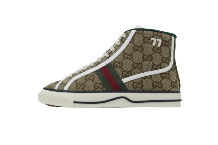 1:1 quality version Tennis 1977 Beige GG High Top Retro Sneakers 2 colors 28972702