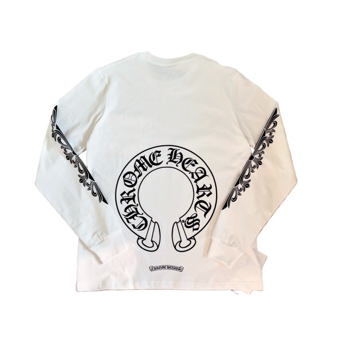 1:1 quality version Classic Floral Sleeve Horse Hoof Print Long Sleeve T-Shirt 2 colors 28711236