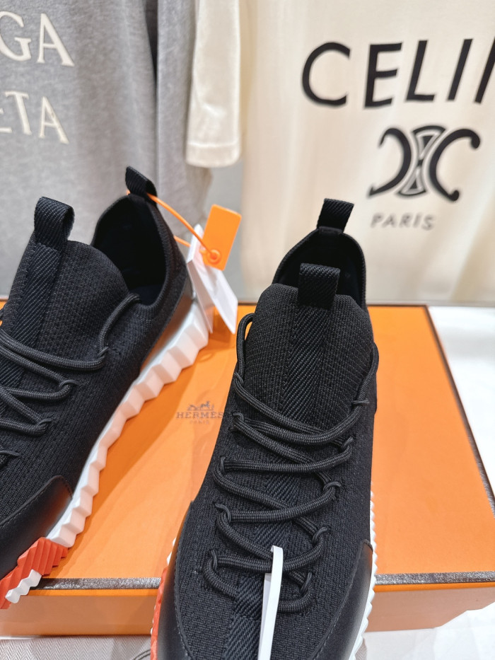 [plus-size shoes]Bouncing Couple Style Nubuck Leather Knit Breathable Casual Sneakers 6 colors 29085406