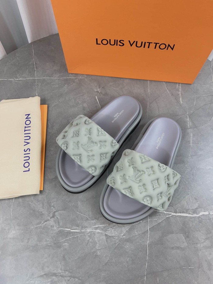 1:1 quality version 3D nylon embossed non-slip slippers 6 colors 22787278