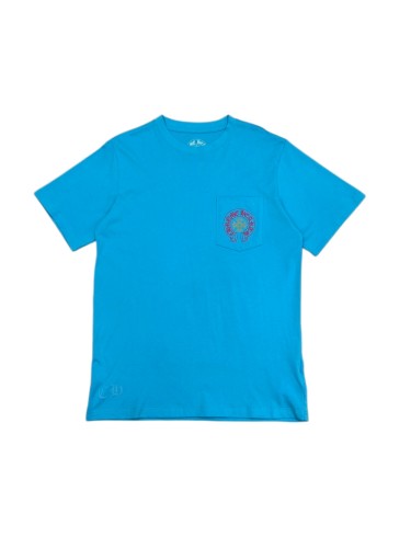 1:1 quality Color Block Horseshoe Print Pocket T-Shirt 29093594