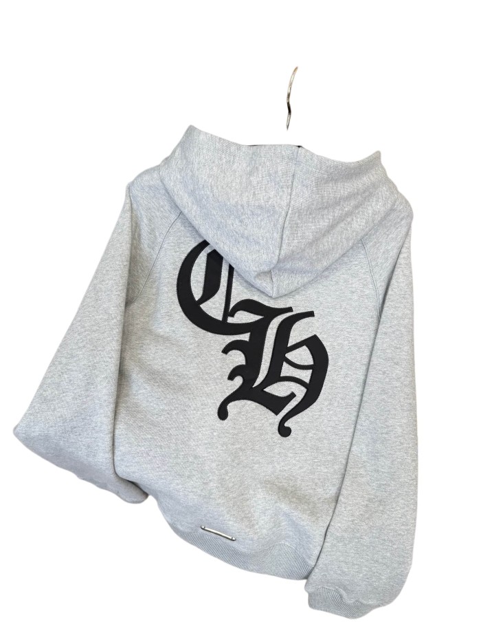 1:1 quality version French Terry Cross Patch 3D Embroidered Hoodie 2 colors 28938242
