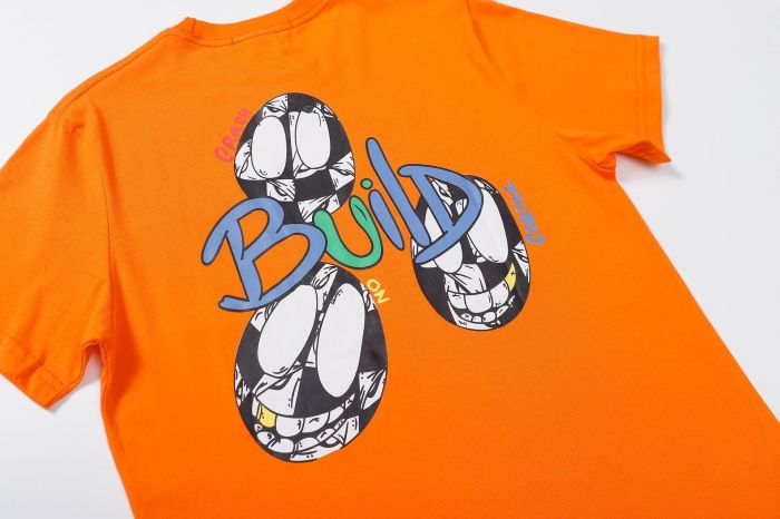 Orange Graffiti Letter Cartoon tee