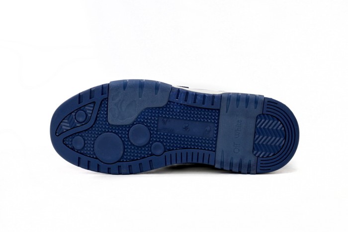 OW Out Of Office "OOO" Low Tops Dark Blue White OMIA189S22LEA0010142