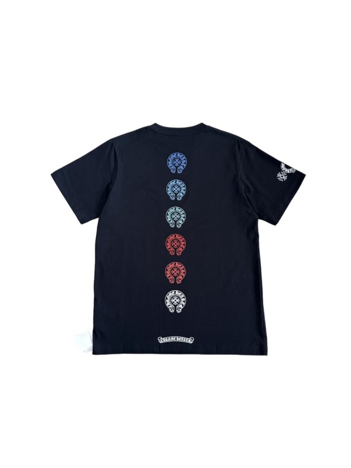 1:1 quality version Rainbow Gradient Horseshoe Logo Print Tee 2 colors 28969326