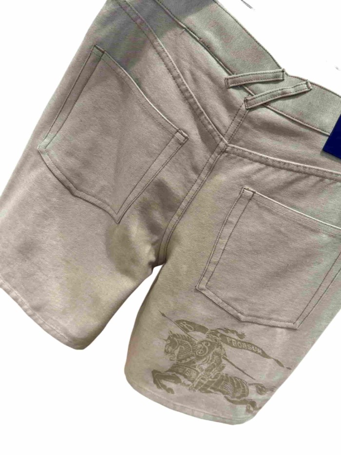 1:1 quality version War horse intarsia casual washed denim shorts 28968048