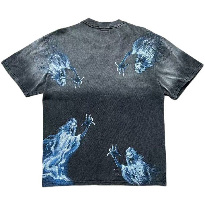 Dark Demon Graphic Vintage Wash Oversized T-Shirt 29027382