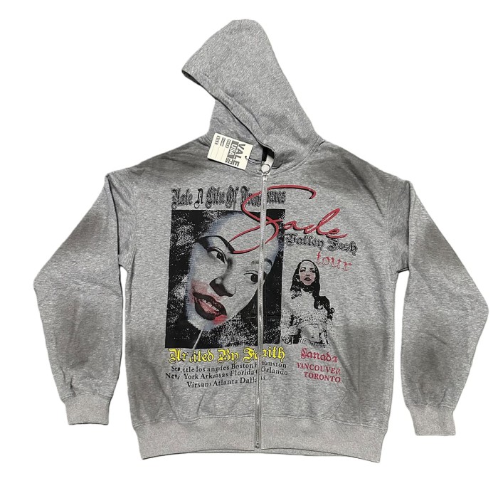 Flame Red Lip Beauty Print Washed Version Hoodie 28709897