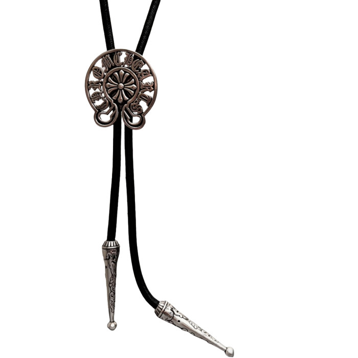 28203314 Horseshoe Scroll Pendant Rope Cord Necklace