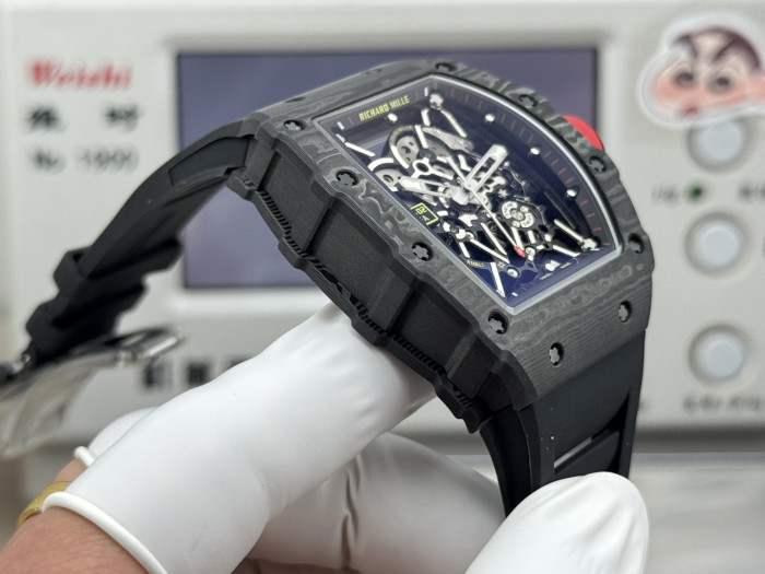 1:1 quality version RM 35-02 RAFAEL NADAL Carbon Fiber Automatic Mechanical Skeleton Watch 2 colors【Dial diameter：42mm 】28771545