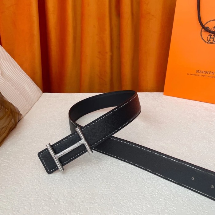 1:1 quality version Metal Thread Buckle Double-sided Belt【Width 3.8 cm】4 colors 28688398