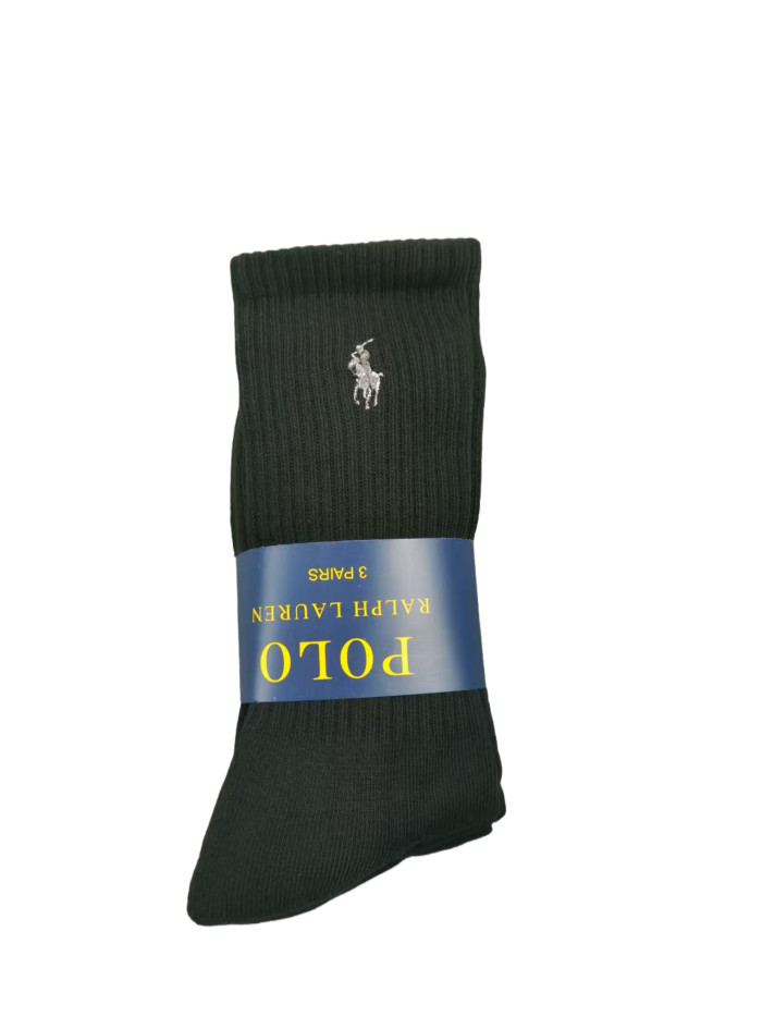【3 pack】Classic Black & White Towel Bottom Mid Calf Socks