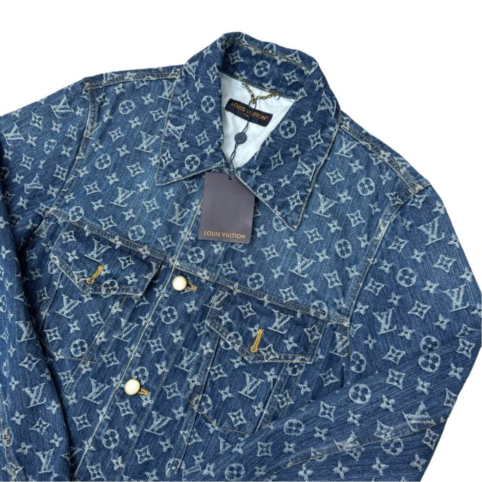 1:1 quality version Full Print Embroidered Denim Jacket 28687457