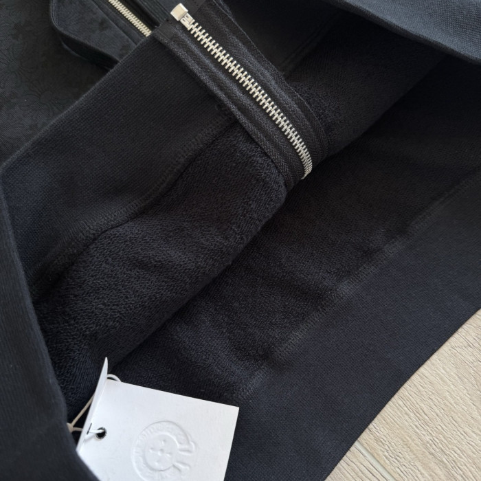 1:1 quality version Full printed dark cross Vertical Lettering Logo and Sanskrit print Zipper Hoodie 2 colors 28782524