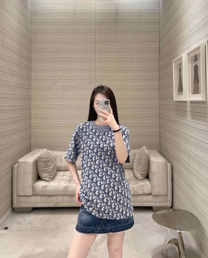 1:1 quality version Vintage Print All Over Knit T-shirt 2 colors 28960938