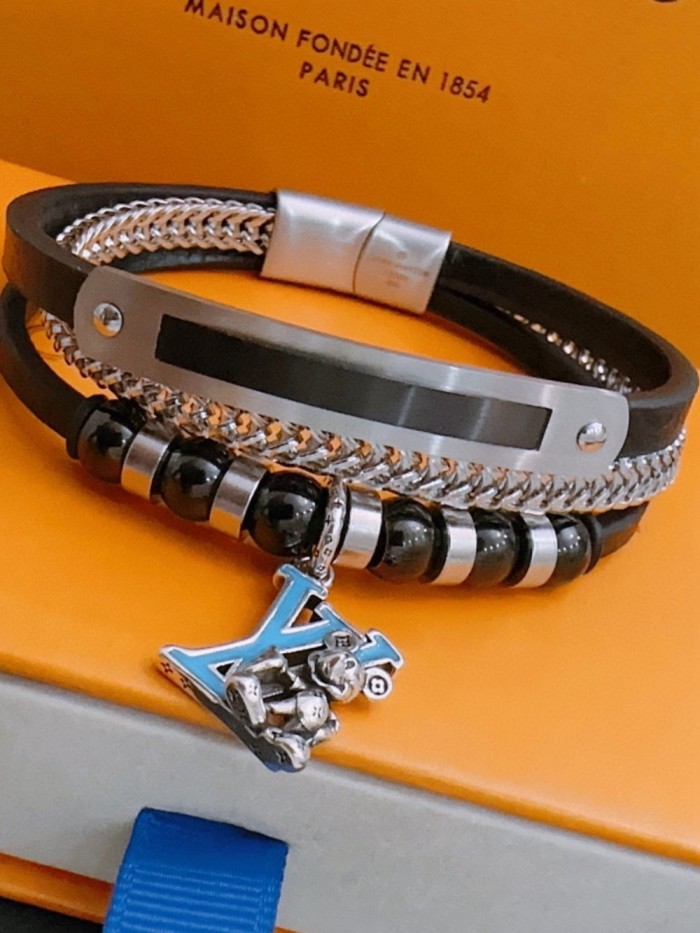 28062668 Blue Logo Charm Bracelet