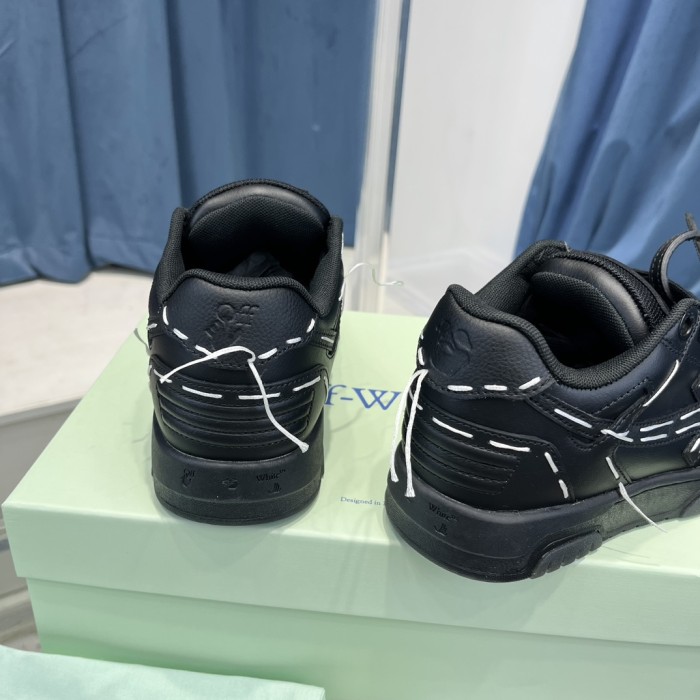 1:1 quality version OW Out Of Office Sartorial Stitching Black White OMIA189S23LEA0141010
