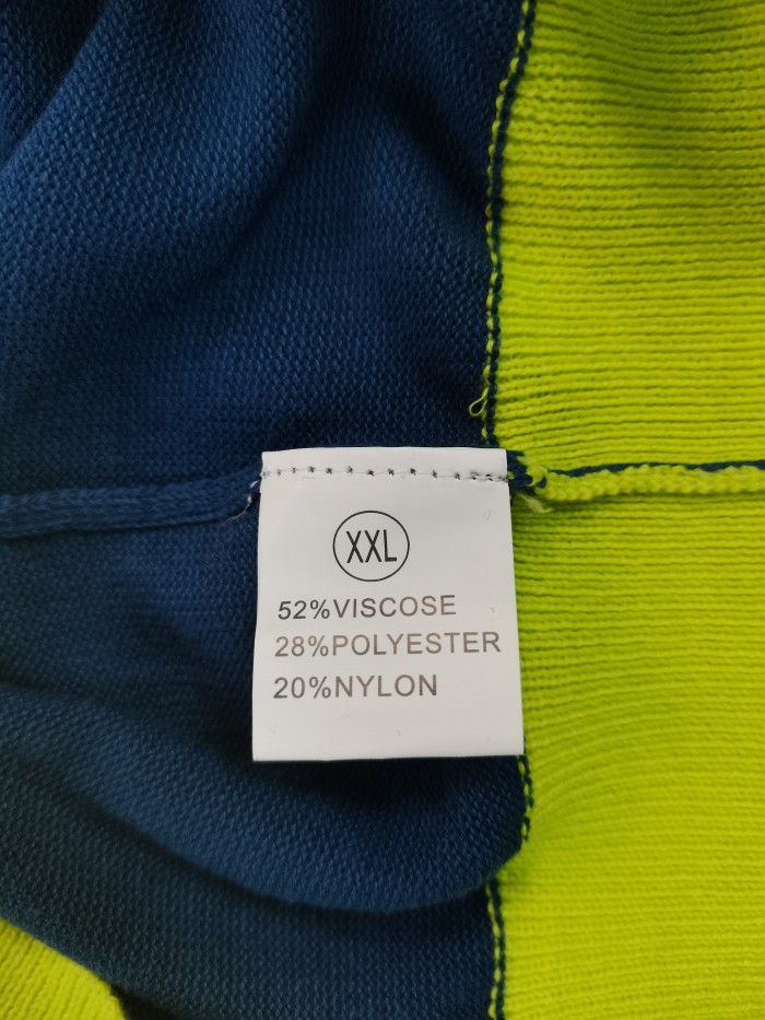 [Buy More Save More] Yellow and Blue Color Collision Crew Neck Sweatshirt