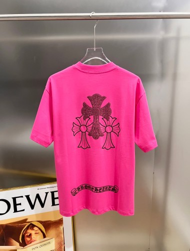 1:1 quality version Sanskrit Horseshoe Cross Rhinestone Printed Bright Pink  Vintage Tee 2 colors 29082515