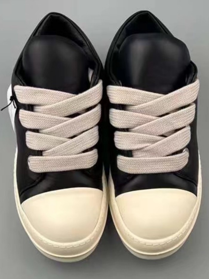 1:1 quality version Leather Chunky Lace Up Low Top Bread Shoes
