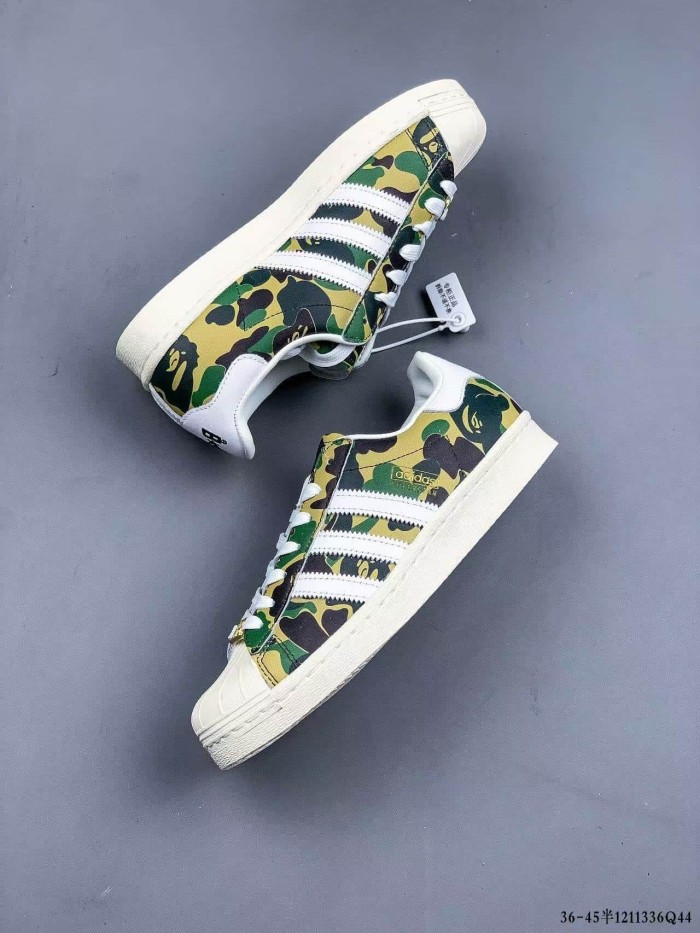 Adid@s Originals x B@PE Superstar 80s Green Camo Sneakers 28961234