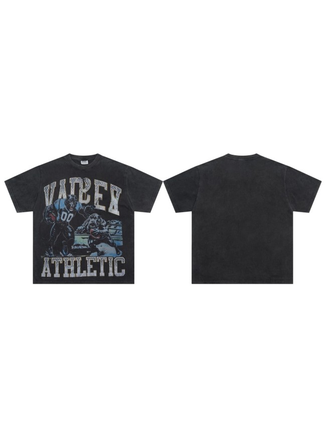 Vale Forever Athletic Burned diamond Printed Washed Version Tee