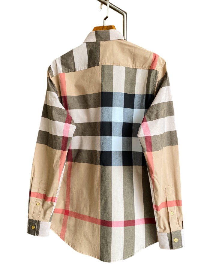 1:1 quality version Plaid Stretch Cotton Poplin Long Sleeve Shirt 8 colors 28875206
