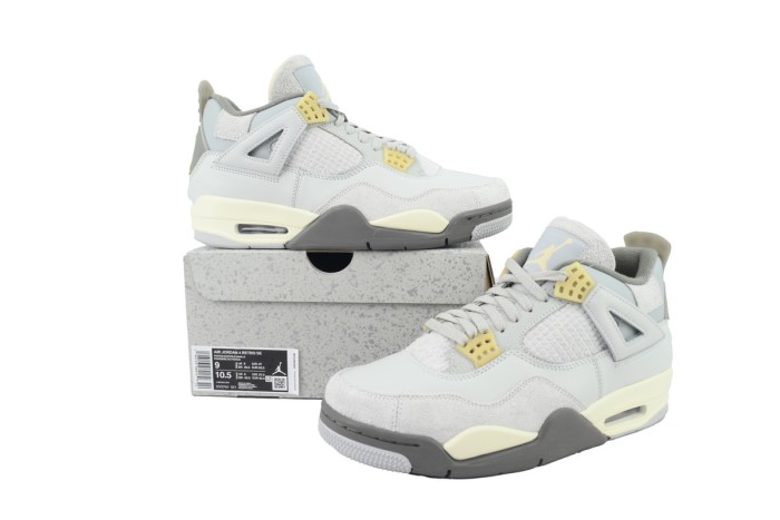 [plus-size shoes]Jordan 4 Retro SE  Craft   Light Smoke Grey Suede Men's Basketball Shoes 29035100