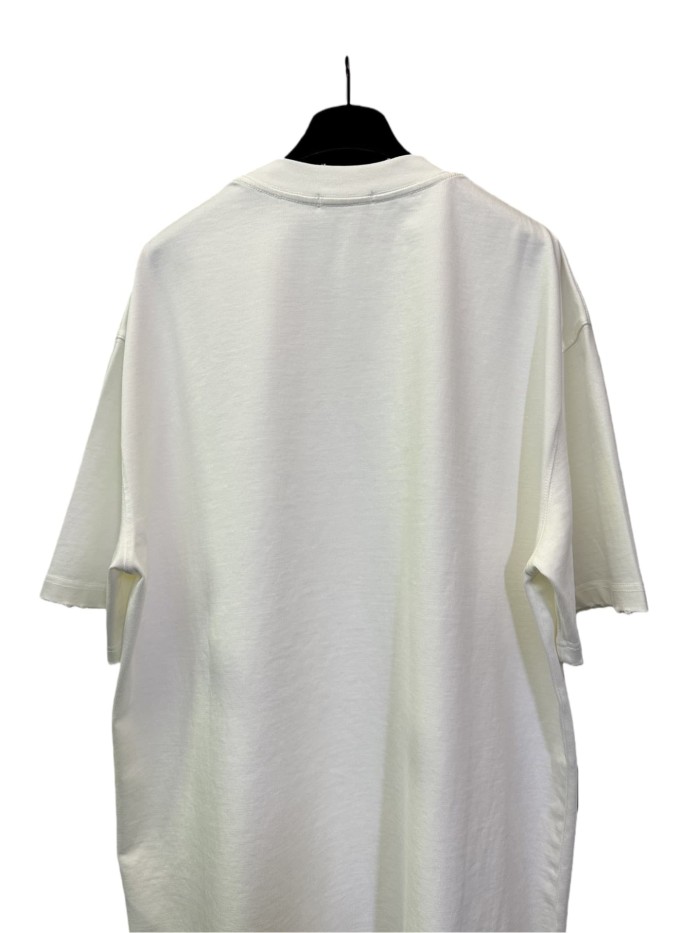 1:1 quality version Flocked Letter Print Tee 3 colors 28756475