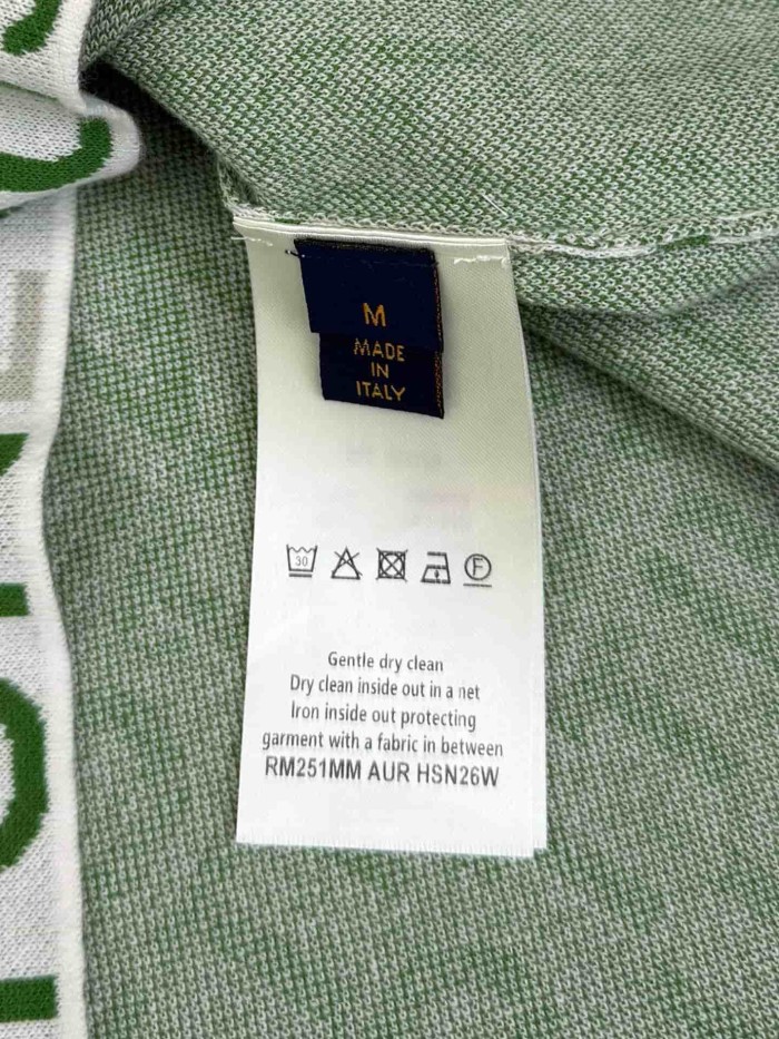 1:1 quality version Intarsia All-Over Letter Logo Knitted Tee 28978910