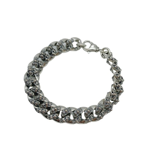 1:1 quality version Cross Engraved Lobster Clasp Bracelet
