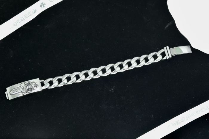 1:1 quality version Cross Dagger Embossed Sterling Silver Cuban Bracelet 29082259
