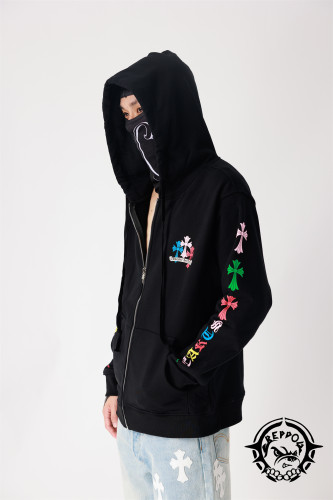 1:1 quality version Full Pile Colorful Cross Print Hoodie