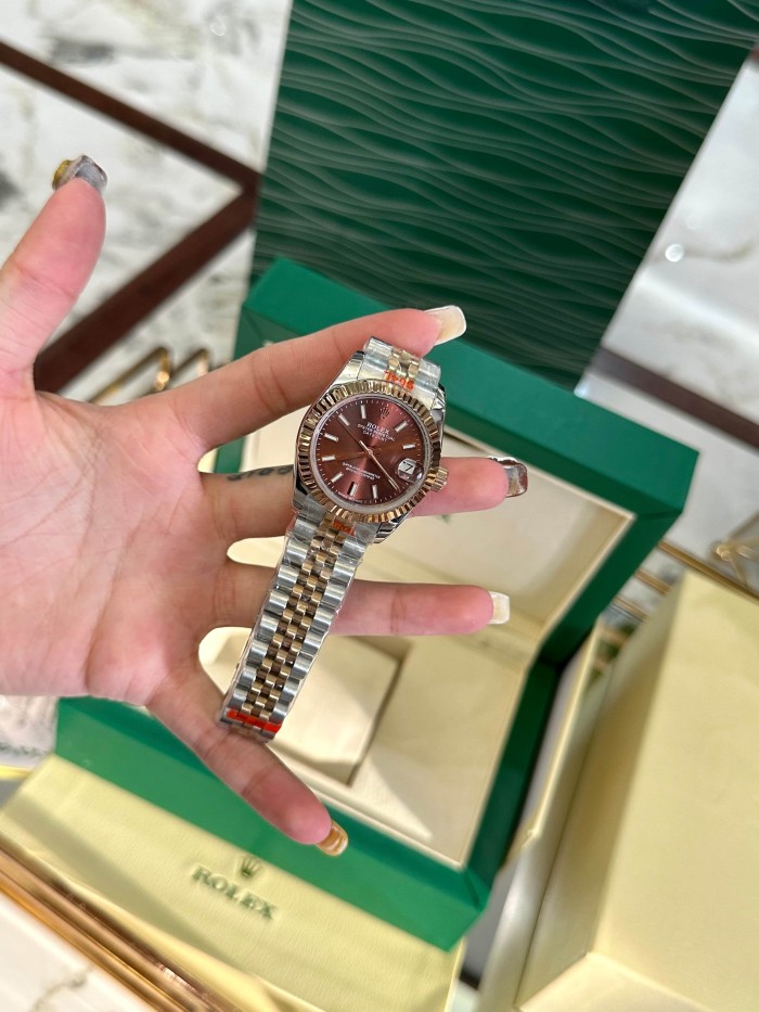 DATE JUST Series Mechanical Movement Watch with Coffee-Brown Dial【Dial diameter：30mm 】28770572