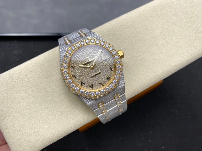 1:1 quality version Full Moissanite 15400 Mechanical Watch 21 colors【Dial diameter：41mm 】28773708