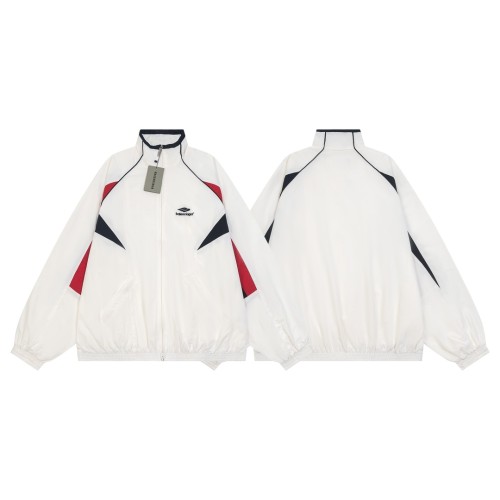 White and Red Patchwork Embroidered Jacket & Pants Set 28434411