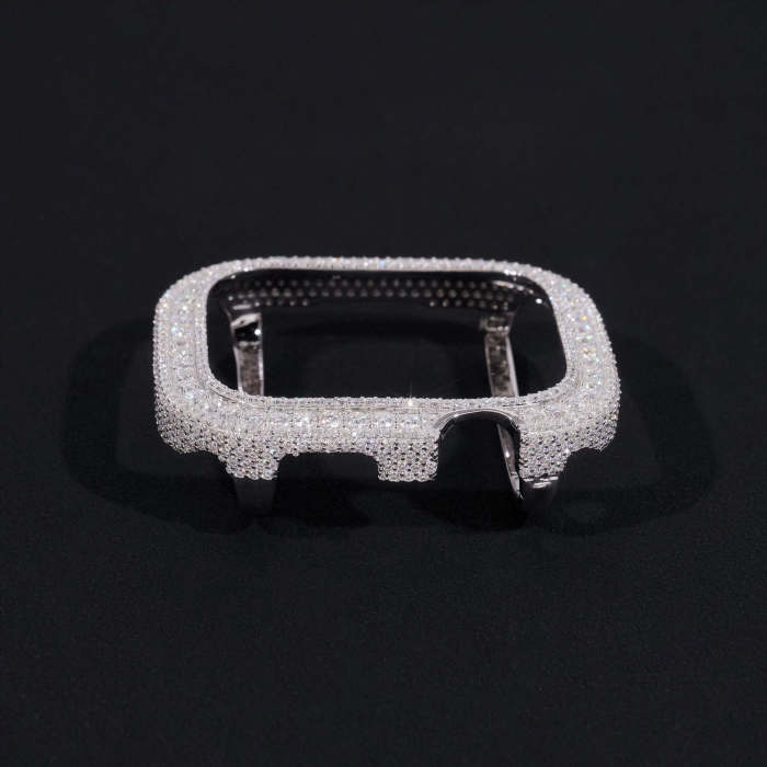 Sterling silver with D-color moissanite, 45mm Apple Watch case 28777613