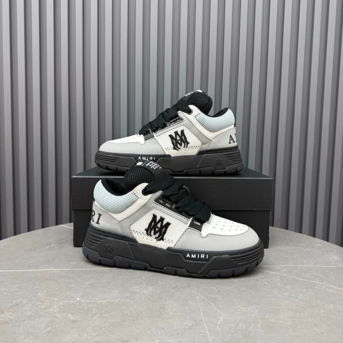 1:1 quality version Grey-Black Color Block Double M Chunky Bread Sneakers 28927016