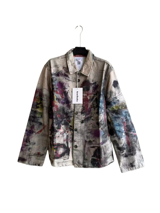 1:1 quality version Psychedelic Doodle Print Denim Jacket 28531482