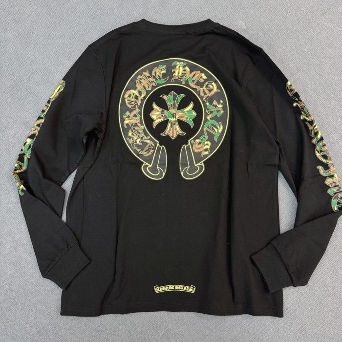 1:1 quality version New Sanskrit Letter Camouflage Print Long Sleeve T-Shirt 2 colors