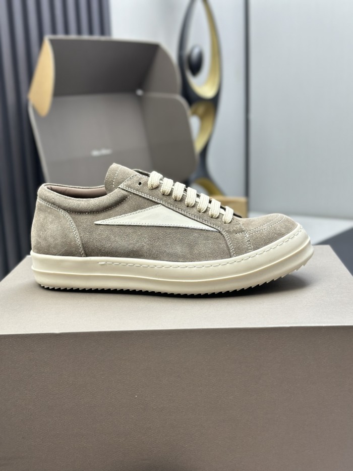 1:1 quality version R*ck0wens 28303124 Vintage Suede Low Top Shoes 3 colors