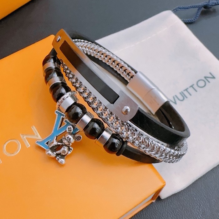 28062668 Blue Logo Charm Bracelet