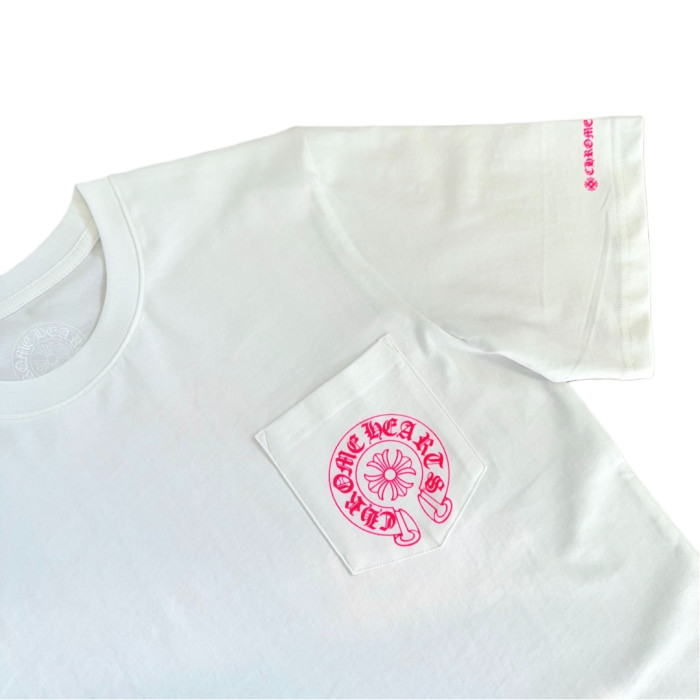 1:1 quality version Neon Pink Horseshoe Print Tee 2 colors 28710867