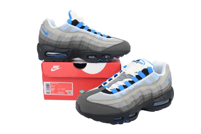 [plus-size shoes] Air Max 95 Grey Blue Retro Running Shoes 28971784