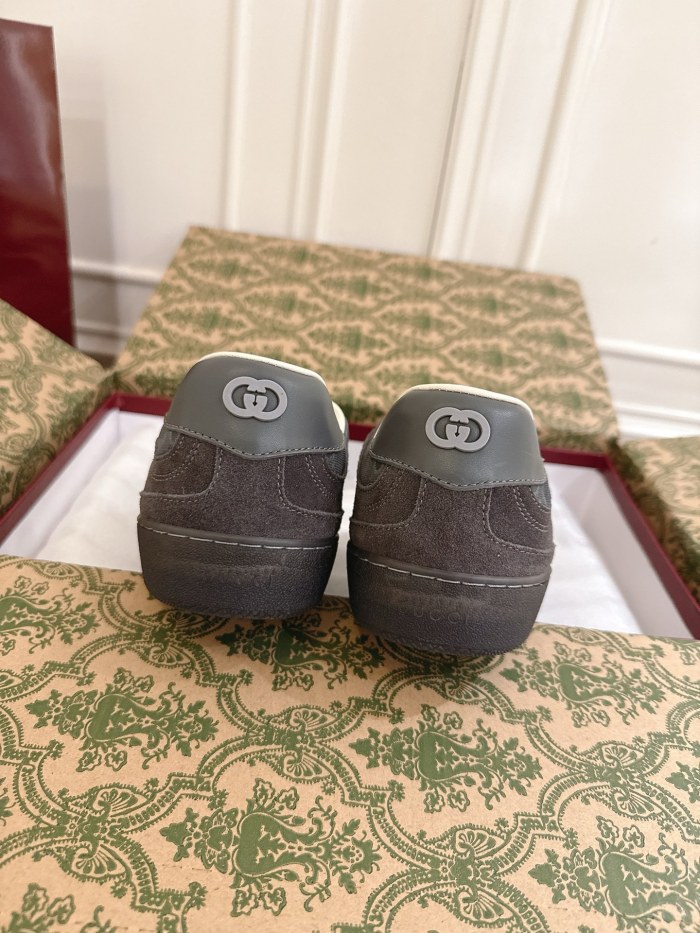 1:1 quality version Gucci GG Monogram Canvas Suede Shoes 2 colors 28974036