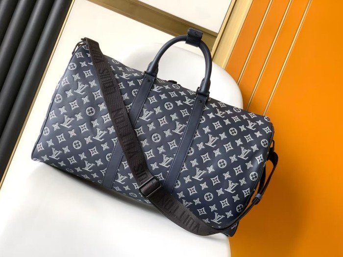 1:1 quality version Keepall 50 Letter Embossed Coated Single Shoulder Bag 28694051