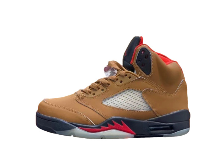 [plus-size shoes] @j5 Archae 27972954 Brown and Red Retro Basketball Shoes