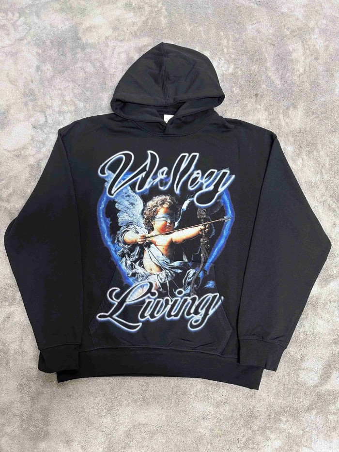 Vale Forever Blindfolded archery angel Printed Hoodie