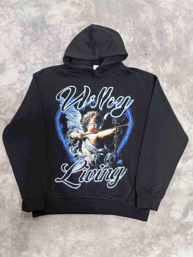 Vale Forever Blindfolded archery angel Printed Hoodie