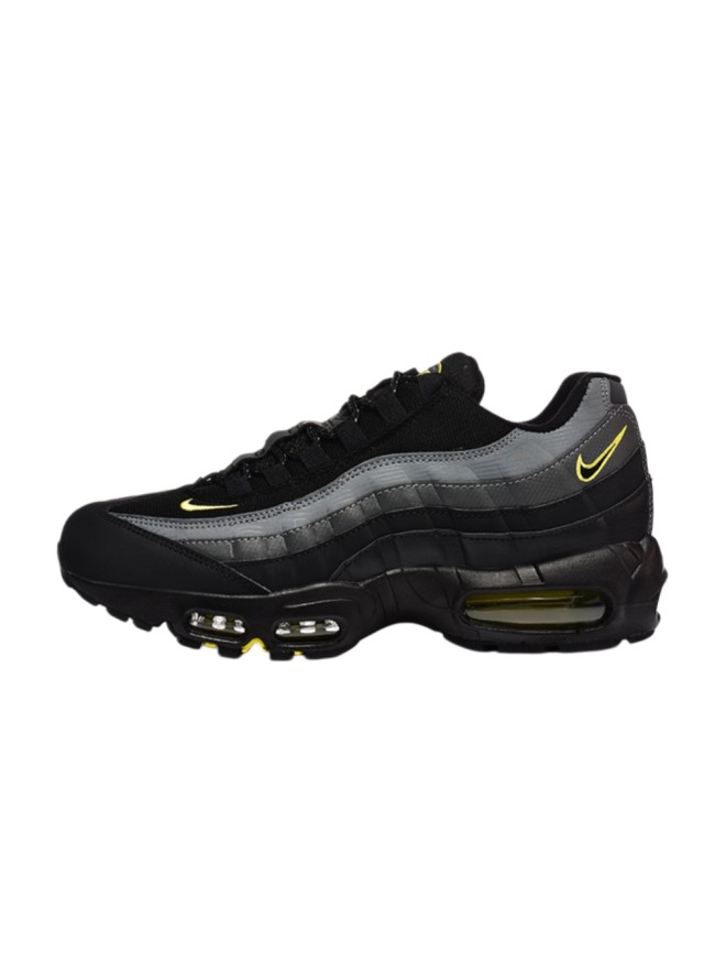 [plus-size shoes]Air Max 95 Black Grey Yellow Sneakers Air Cushion Running Shoes 29044763